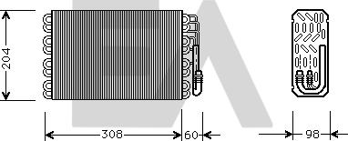EACLIMA 43B10001 - Випарник, кондиціонер autocars.com.ua
