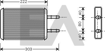 EACLIMA 45C22020 - Теплообмінник, опалення салону autocars.com.ua