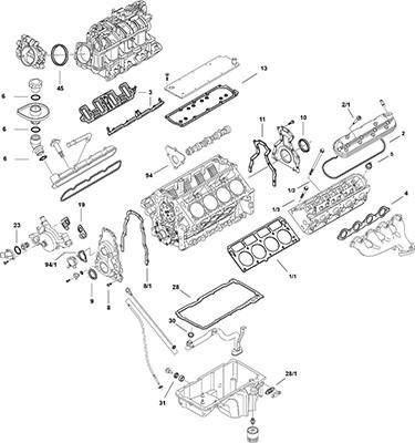 Elring LS Gen IV LY6 - Комплект прокладок, двигун autocars.com.ua