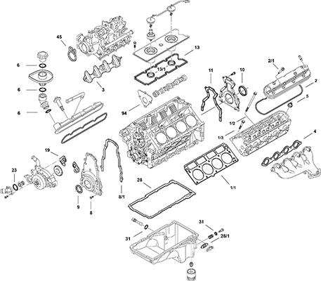 Elring LS Gen III LQ9 - Комплект прокладок, двигун autocars.com.ua