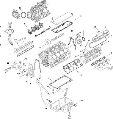 Elring LS Gen IV L96 - Комплект прокладок, двигун autocars.com.ua