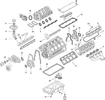 Elring LS Gen IV LS7 - Комплект прокладок, двигун autocars.com.ua