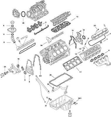 Elring LS Gen IV LY5 - Комплект прокладок, двигун autocars.com.ua