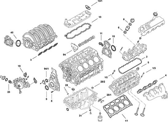 Elring LS Gen V L8T - Комплект прокладок, двигун autocars.com.ua