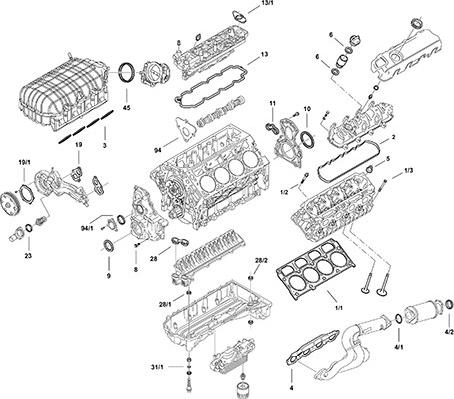 Elring LS Gen V LT2 - Комплект прокладок, двигун autocars.com.ua