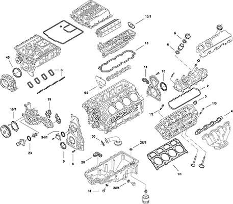 Elring LS Gen V LT5 - Комплект прокладок, двигун autocars.com.ua
