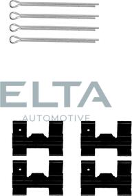 Elta Automotive EA8510 - Комплектуючі, колодки дискового гальма autocars.com.ua