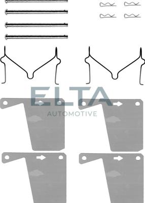 Elta Automotive EA8558 - Комплектуючі, колодки дискового гальма autocars.com.ua