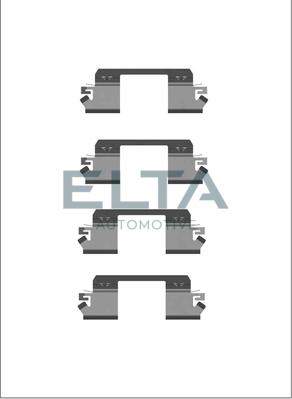 Elta Automotive EA8607 - Комплектуючі, колодки дискового гальма autocars.com.ua