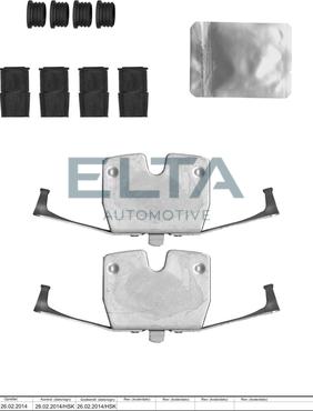 Elta Automotive EA8776 - Комплектуючі, колодки дискового гальма autocars.com.ua