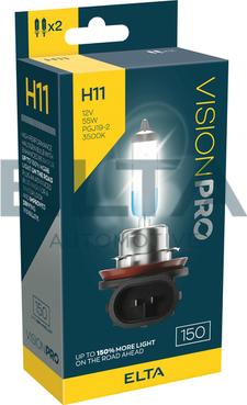 Elta Automotive EBH11150TR - Лампа розжарювання, фара дальнього світла autocars.com.ua
