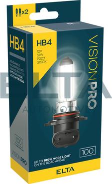Elta Automotive EBHB4100TR - Лампа розжарювання, фара дальнього світла autocars.com.ua