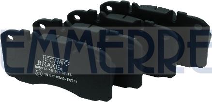 Emmerre 960912 - Тормозные колодки, дисковые, комплект autodnr.net