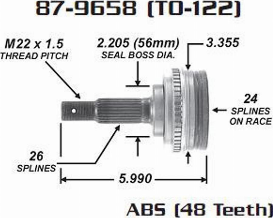 EMPI 87-9658 - Шарнир, ШРУС, приводной вал autodnr.net