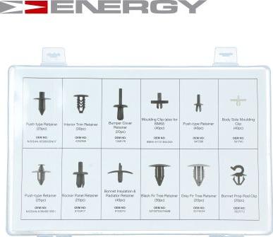 ENERGY NE00774 - Комплект кліпс, кузов autocars.com.ua