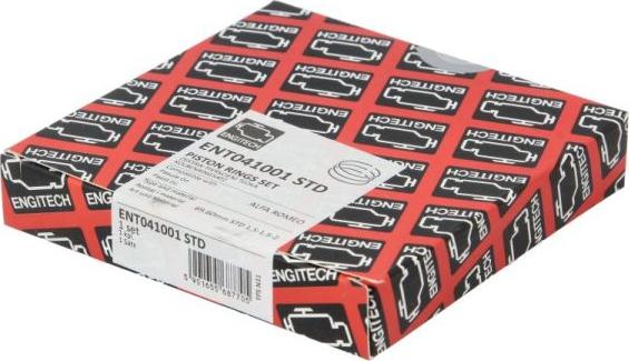 ENGITECH ENT041001 STD - Комплект поршневих кілець autocars.com.ua