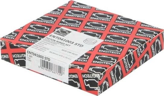 ENGITECH ENT041003 STD - Комплект поршневих кілець autocars.com.ua