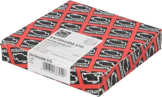 ENGITECH ENT041008 STD - Комплект поршневих кілець autocars.com.ua