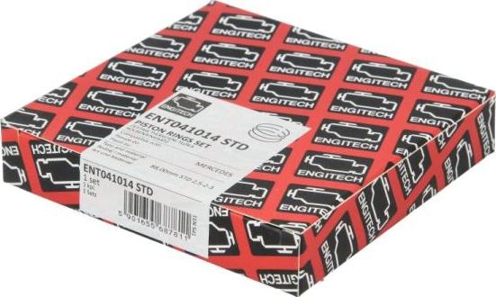 ENGITECH ENT041014 STD - Комплект поршневих кілець autocars.com.ua