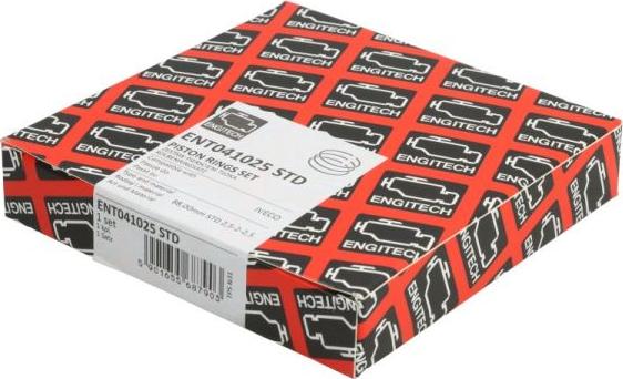 ENGITECH ENT041025 STD - Комплект поршневих кілець autocars.com.ua