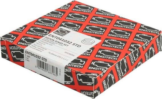 ENGITECH ENT041032 STD - Комплект поршневих кілець autocars.com.ua