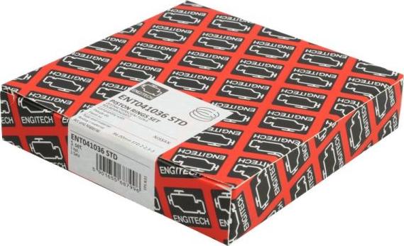 ENGITECH ENT041036 STD - Комплект поршневих кілець autocars.com.ua