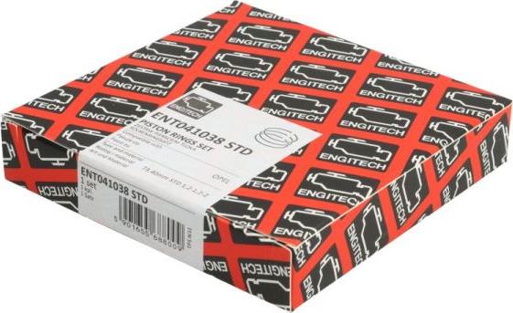ENGITECH ENT041038 STD - Комплект поршневих кілець autocars.com.ua