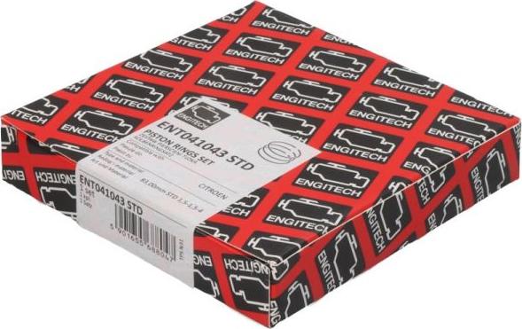 ENGITECH ENT041043 STD - Комплект поршневих кілець autocars.com.ua