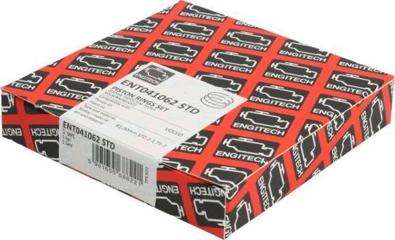 ENGITECH ENT041062 STD - Комплект поршневих кілець autocars.com.ua