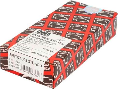 ENGITECH ENT074003 STD SPU - Комплект шатунних вкладишів autocars.com.ua