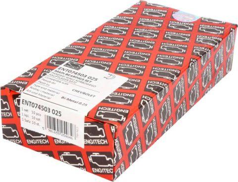 ENGITECH ENT074503 025 - Комплект підшипників колінчастого вала autocars.com.ua