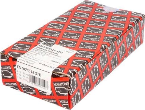 ENGITECH ENT074516STD - Комплект підшипників колінчастого вала autocars.com.ua