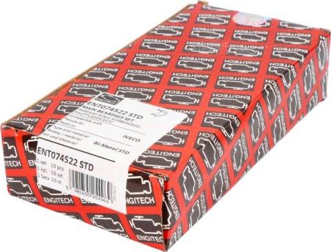 ENGITECH ENT074522 STD - Комплект підшипників колінчастого вала autocars.com.ua