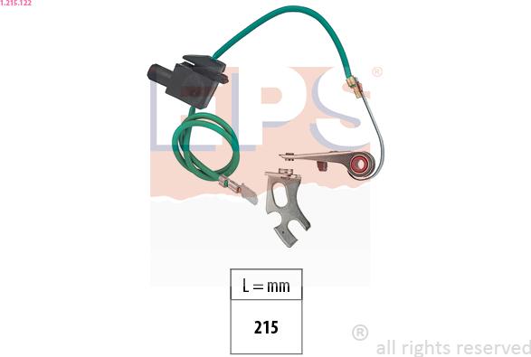 EPS 1.215.122 - Контактна група, розподільник запалювання autocars.com.ua