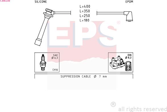 EPS 1.499.239 - Комплект проводов зажигания avtokuzovplus.com.ua