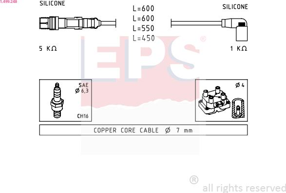EPS 1.499.248 - Комплект проводов зажигания autodnr.net