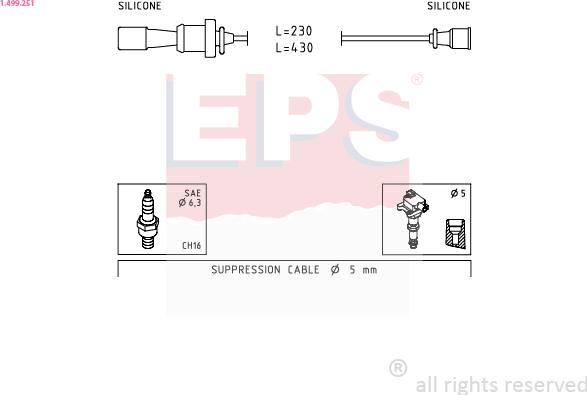 EPS 1.499.251 - Комплект проводов зажигания autodnr.net