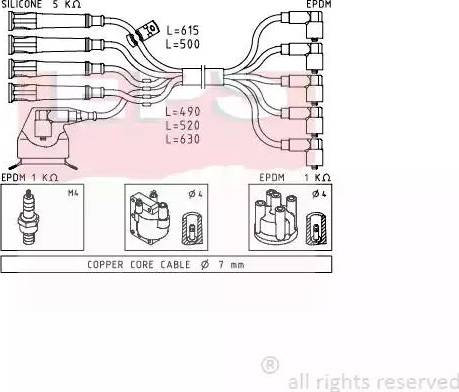 EPS 1.500.572 - Комплект проводів запалювання autocars.com.ua