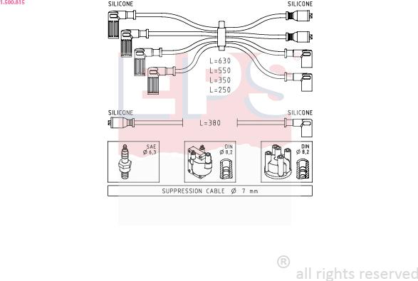 EPS 1500815 - Комплект проводов зажигания autodnr.net