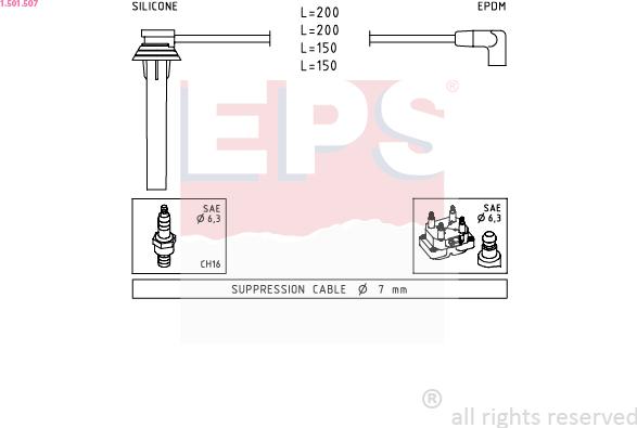 EPS 1.501.507 - Комплект проводов зажигания autodnr.net