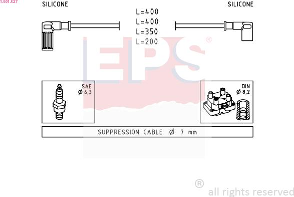 EPS 1.501.527 - Комплект проводов зажигания avtokuzovplus.com.ua