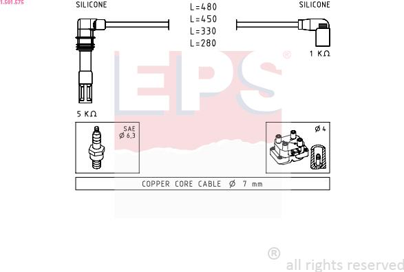 EPS 1.501.575 - Комплект проводов зажигания autodnr.net