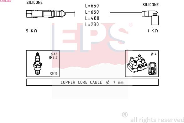 EPS 1.501.585 - Комплект проводов зажигания autodnr.net
