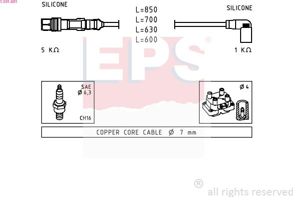 EPS 1.501.601 - Комплект проводов зажигания autodnr.net