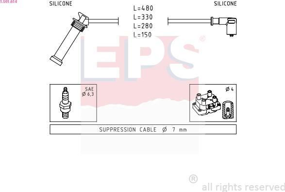 EPS 1.501.614 - Комплект проводов зажигания autodnr.net