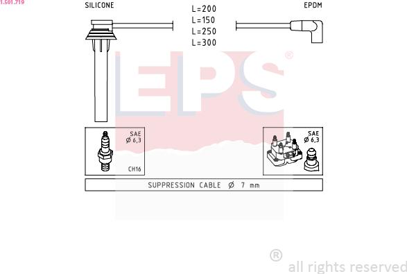 EPS 1.501.719 - Комплект проводов зажигания autodnr.net