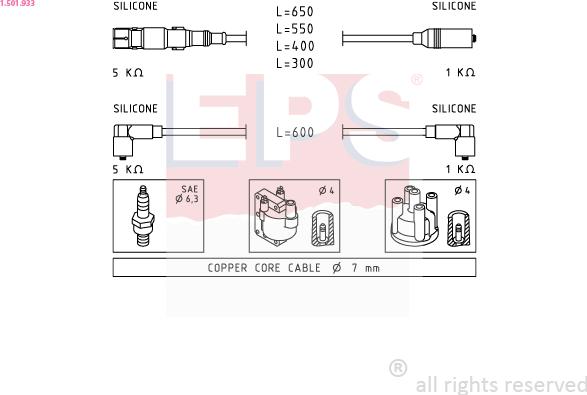 EPS 1.501.933 - Комплект проводов зажигания autodnr.net