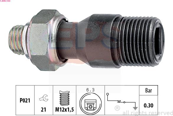 EPS 1.800.103 - Датчик, давление масла avtokuzovplus.com.ua