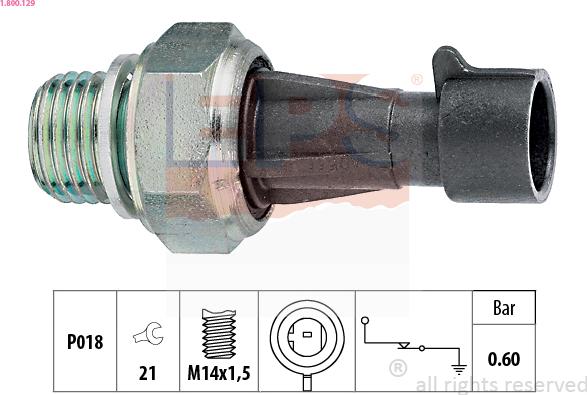 EPS 1.800.129 - Датчик, давление масла autodnr.net