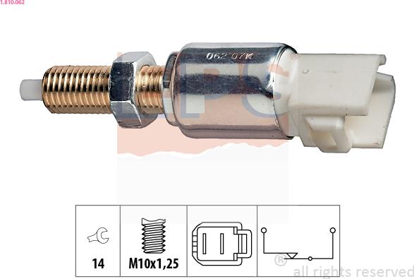 EPS 1.810.062 - Выключатель фонаря сигнала торможения avtokuzovplus.com.ua